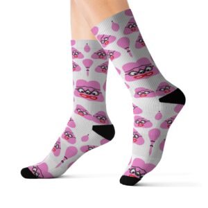 Pink Been Sublimation Socks