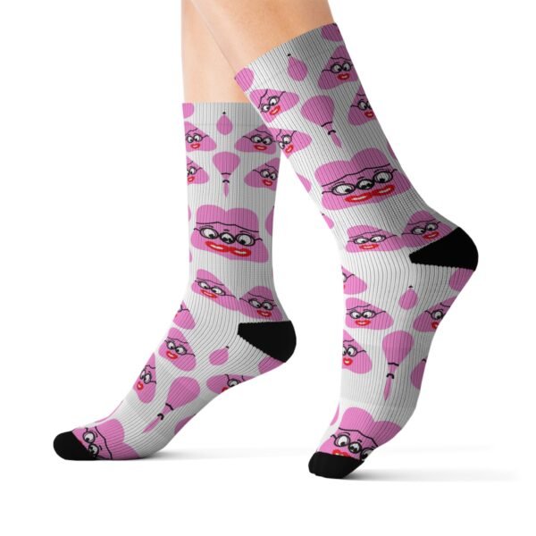 Pink Been Sublimation Socks