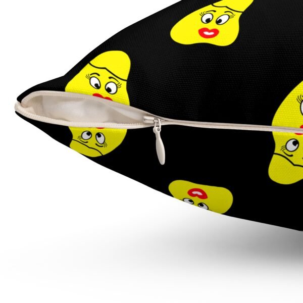 Yellow Been Spun Polyester Square Pillow - Image 6