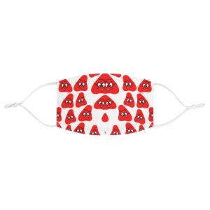 Red Been Fabric Face Mask
