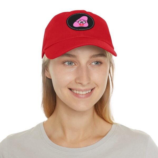Pink Been Dad Hat with Leather Patch (Round) - Image 20