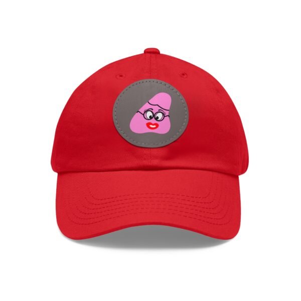 Pink Been Dad Hat with Leather Patch (Round) - Image 21