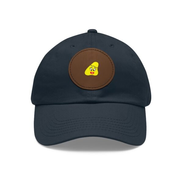 Yellow Been Dad Hat with Leather Patch (Round) - Image 57