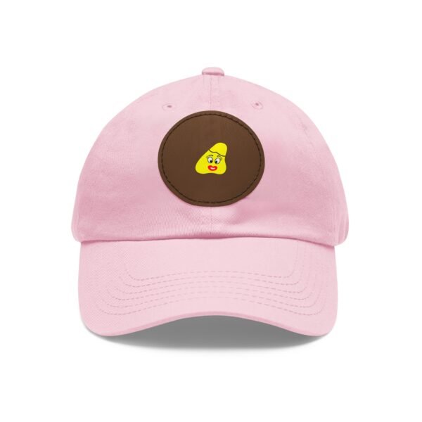 Yellow Been Dad Hat with Leather Patch (Round) - Image 73