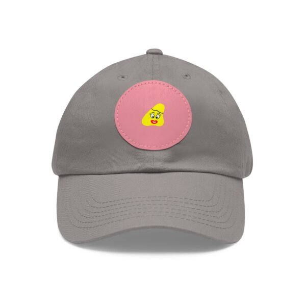 Yellow Been Dad Hat with Leather Patch (Round) - Image 93