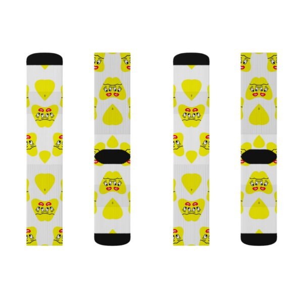 Yellow Been Sublimation Socks - Image 6