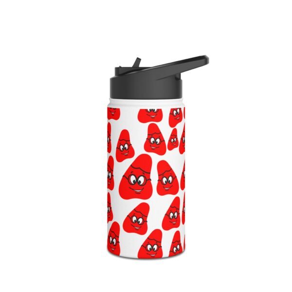Red Been Stainless Steel Water Bottle, Standard Lid - Image 4