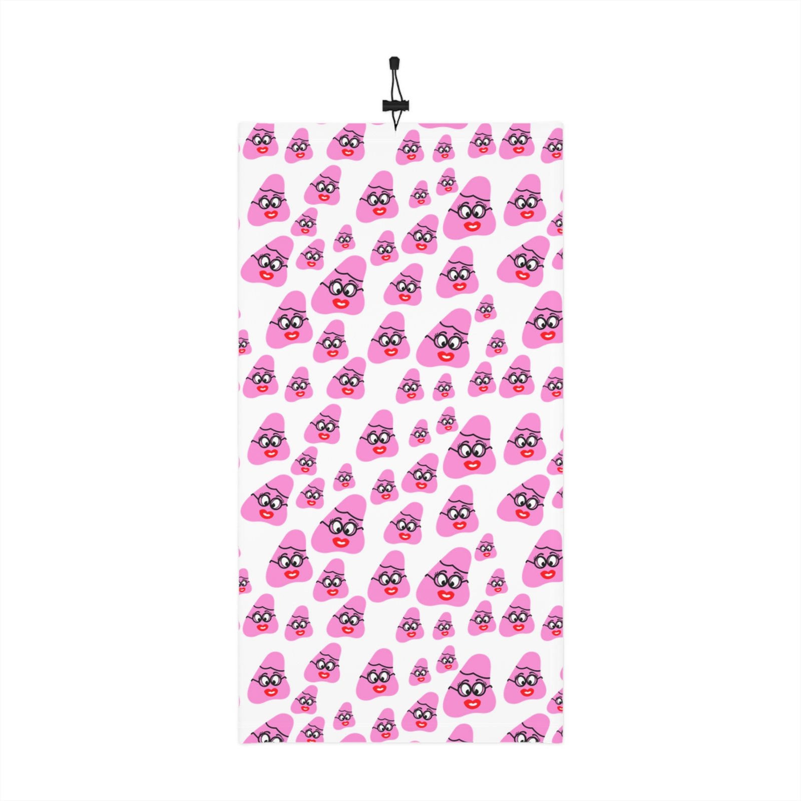 Pink Been Winter Neck Gaiter With Drawstring - Image 2