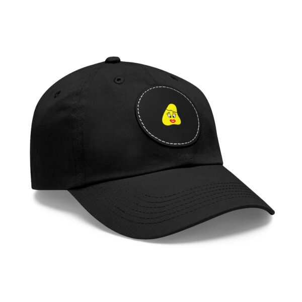Yellow Been Dad Hat with Leather Patch (Round) - Image 34