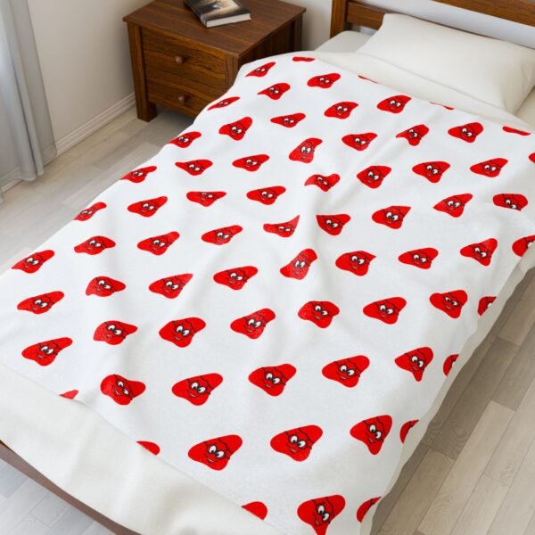 Red Been Velveteen Plush Blanket - Image 7