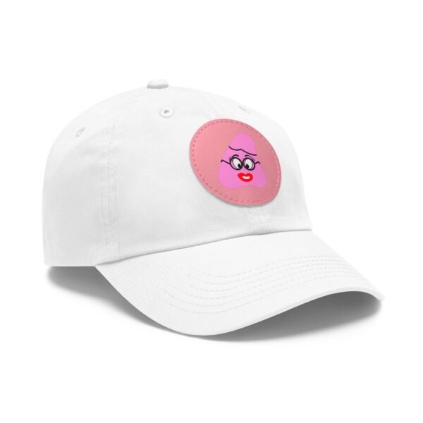 Pink Been Dad Hat with Leather Patch (Round) - Image 14