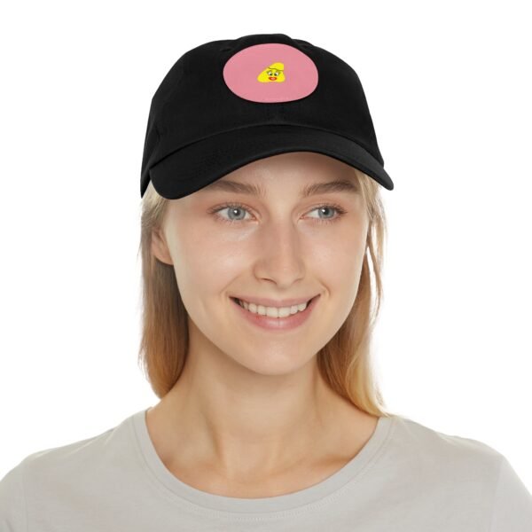 Yellow Been Dad Hat with Leather Patch (Round) - Image 48
