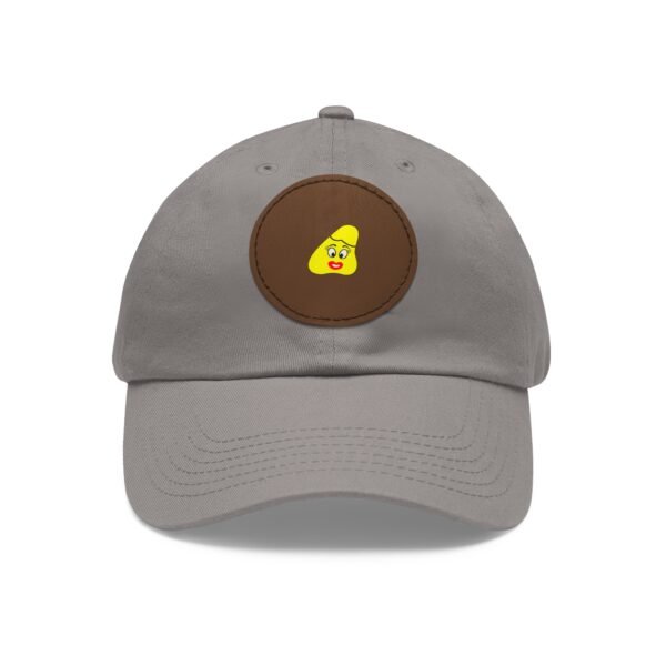 Yellow Been Dad Hat with Leather Patch (Round) - Image 89