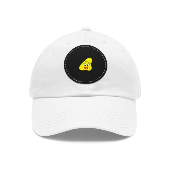 Yellow Been Dad Hat with Leather Patch (Round)
