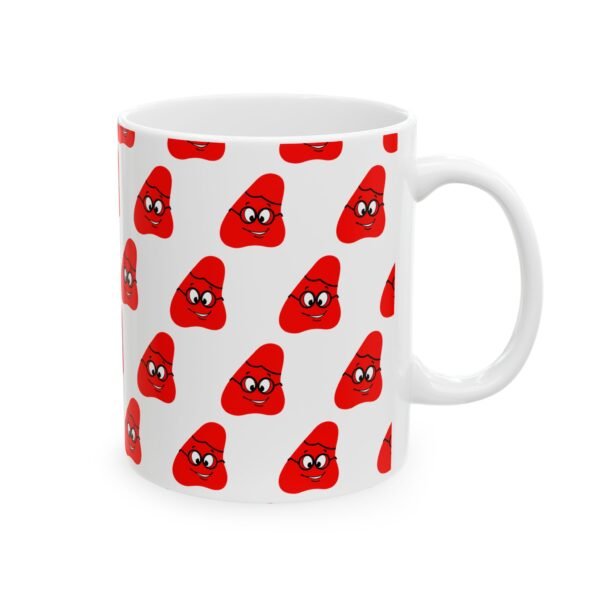 Red Been Ceramic Mug 11oz - Image 4