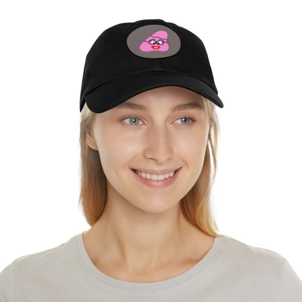 Pink Been Dad Hat with Leather Patch (Round) - Image 36