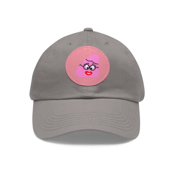 Pink Been Dad Hat with Leather Patch (Round) - Image 89