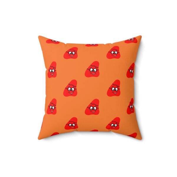 Red Been Spun Polyester Square Pillow - Image 4