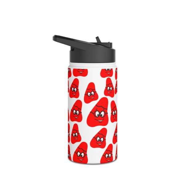 Red Been Stainless Steel Water Bottle, Standard Lid - Image 3