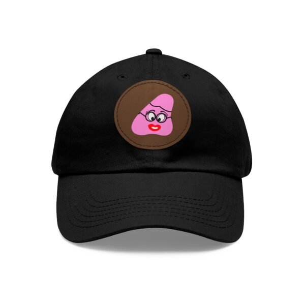 Pink Been Dad Hat with Leather Patch (Round) - Image 37