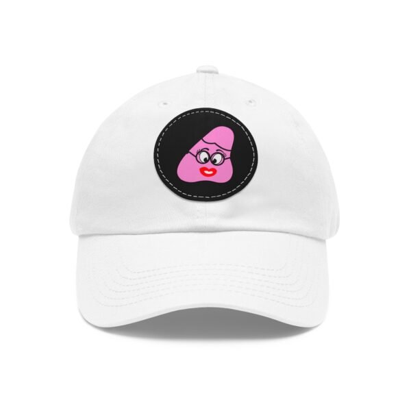 Pink Been Dad Hat with Leather Patch (Round)