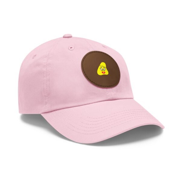 Yellow Been Dad Hat with Leather Patch (Round) - Image 74