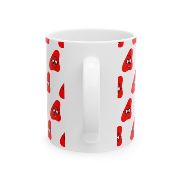 Red Been Ceramic Mug 11oz - Image 2