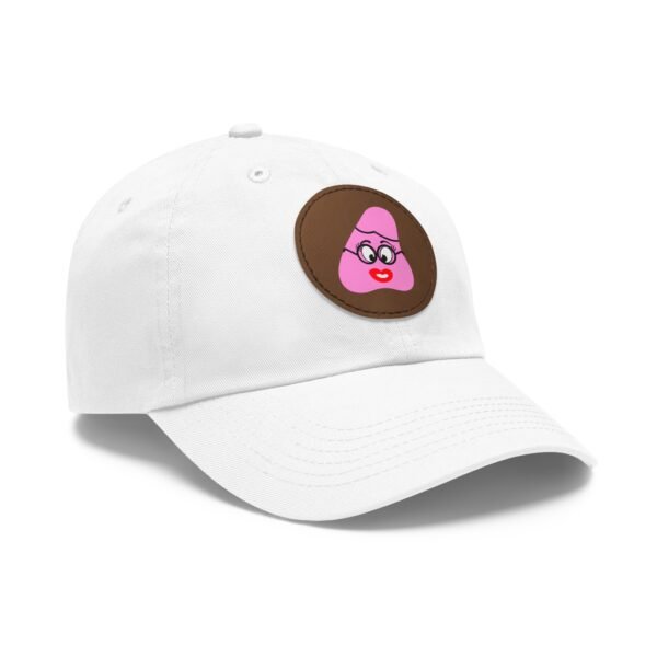 Pink Been Dad Hat with Leather Patch (Round) - Image 10