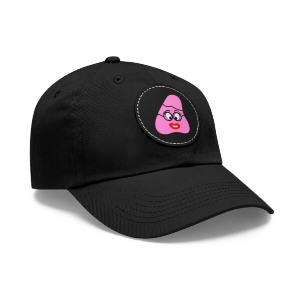 Pink Been Dad Hat with Leather Patch (Round) - Image 30