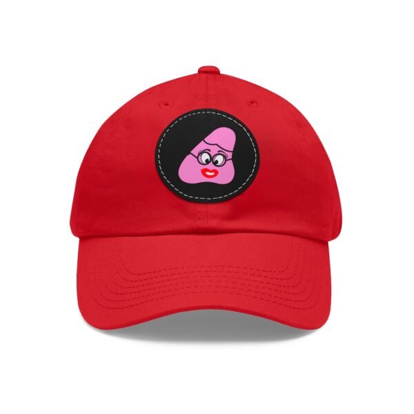 Pink Been Dad Hat with Leather Patch (Round) - Image 17