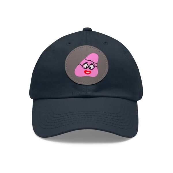 Pink Been Dad Hat with Leather Patch (Round) - Image 49