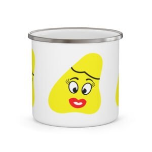 Yellow Been Enamel Camping Mug