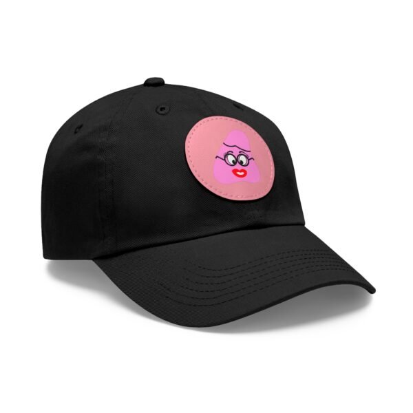 Pink Been Dad Hat with Leather Patch (Round) - Image 42