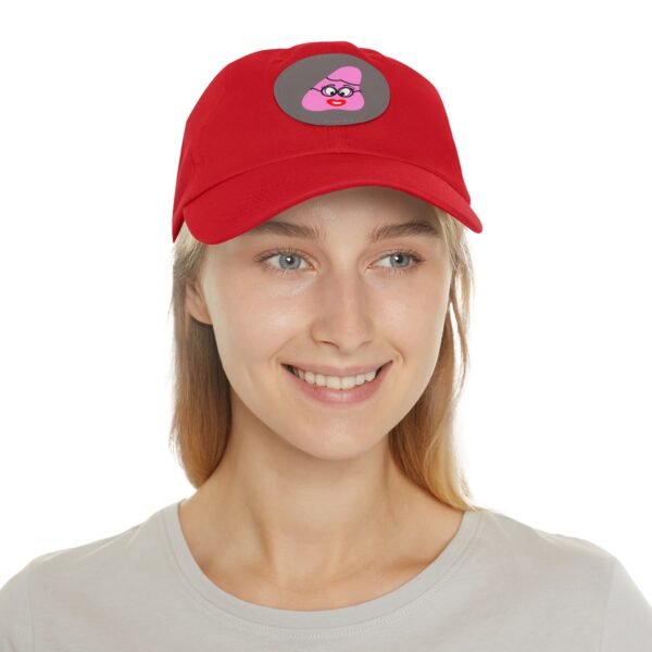 Pink Been Dad Hat with Leather Patch (Round) - Image 24